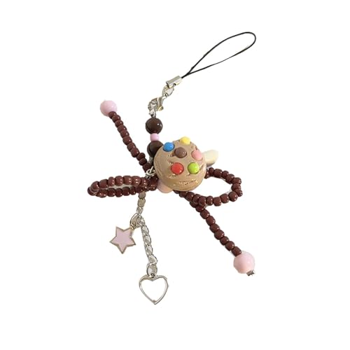 Psdndeww Niedlicher Perlen Telefon Anhänger Blütenschlüsselhain Starphone Charme Für Frauen Stilvolle Telefondekoration Für Bag Geldbeutel Rucksack Charme von Psdndeww