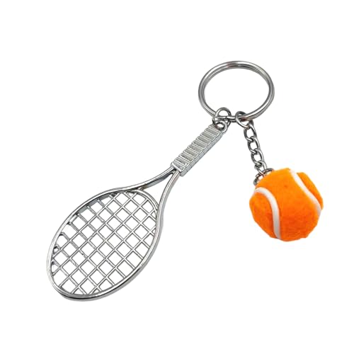Psdndeww Realistische Metall Tennisbeutel Charme Keychain Leichtkompaktes Design Für Handtaschen Rucksäcke Freundliche Praktische Accessoire Freundliche Metallic Taschen Dekoration Charme von Psdndeww