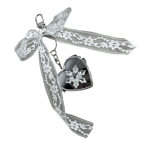 Psdndeww Robuste Legierungsmaterialien Schneeflocke Spitzen Herzspiegelungsanhänger Für Partys Vorräte Datteln Und Reisen Outfits Schneeflockenspitzen Herz Anhänger von Psdndeww