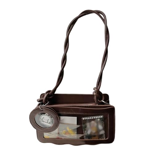 Psdndeww Stilvolle Umhängetasche Einfache Crossbody Tasche Schöne Itabag Dekoration PU Leder Messenger Für Stecknadel Display Einfacher Schulter Leder Messenger Mode Itabag Dekoration von Psdndeww