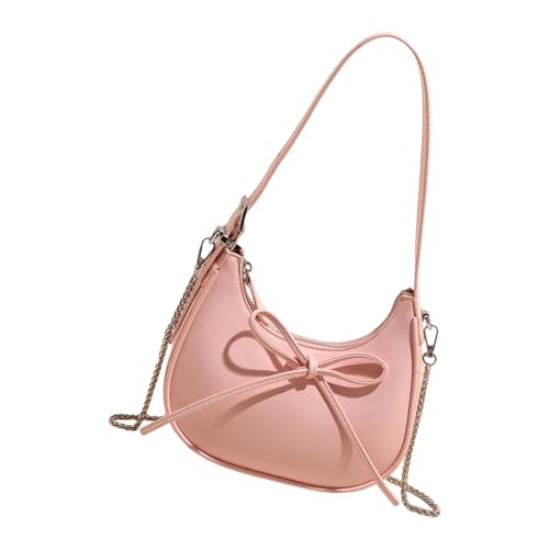 Psdndeww Süße Bögen Unterarm Geldbörse Für Frauen Crossbody Bag Stylish Schulter Damen Trendy Pendeln Einfacher Achselhöhlen PU Leder Crossbod von Psdndeww