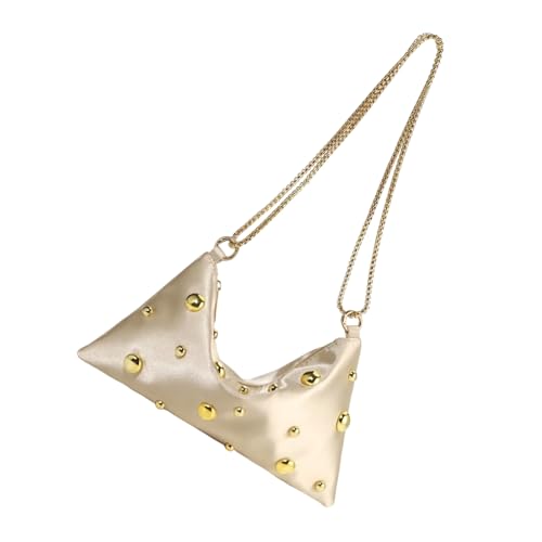Psdndeww Umhängetasche Für Damen Eleganter Abend Geldbeutel Metall Studs Ornament Für Prom Versammlungen Und Hochzeitsfeiern Kettenriemen Geldbörse von Psdndeww