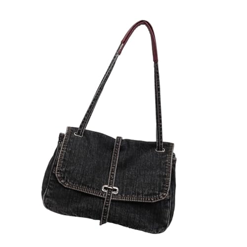Psdndeww Umhängetasche Geräumige 30x23 Cm Crossbody Geldbörse Mit Verstellbarem Gurt Freizeit Büro Reisehandtasche Für Multi Fach Retro Jeans Tasche von Psdndeww