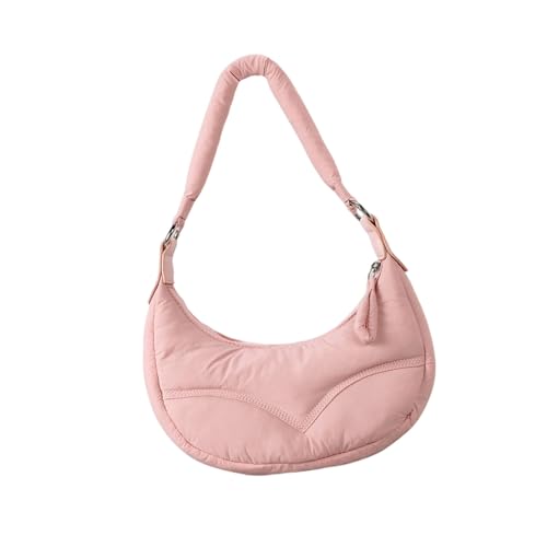 Psdndeww Unisex Nylon Umhängetasche Mit Verstellbarem Riemen Und Gesteppten Detail Crossbody Geldbörsen Ideal Zum Einkaufen Oder Zur Halbmondhandtasche von Psdndeww