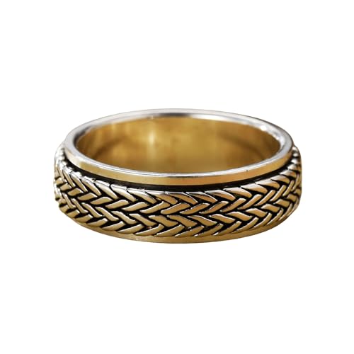 Psdndeww Vintage Closed Designs Spinner Ringe In Robusten Messingmaterialien Zubehör Tragbar Für Stressabbau Und Modeliebhaber von Psdndeww