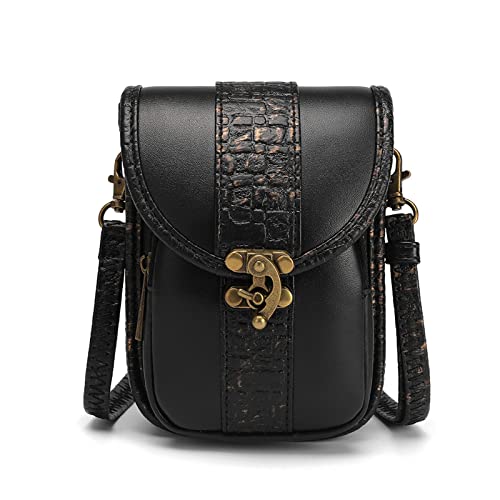 Psdndeww Women Crossbody Handy Geldbeutel PU Leder Umhängetasche Mobiler Vintage Messenger Mit Verstellbarem Riemen PU Leder Schulter Für Frauen Vintage Cell Outs Weibchen Weibliche Crossbody von Psdndeww