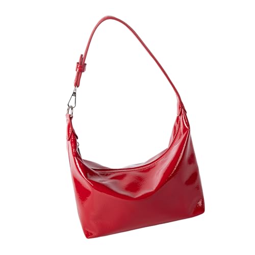 Psdndeww Womens Unterarmtasche PU Leder Schulter Koreanische Stile Achselhalt Trendy Handtaschen Geldbeutel Einfaches Pendeln Frauen Achsel Achsel von Psdndeww