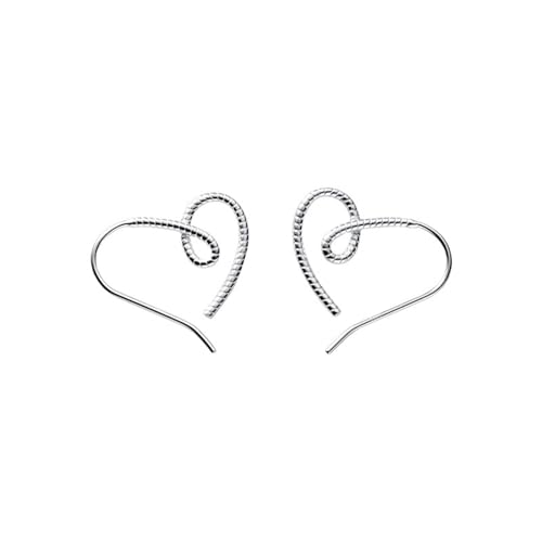 Silberne Mehrzweck-Ohrringe in Herzform, modisches Accessoire für Damen und Mädchen, für den täglichen Gebrauch von Psdndeww