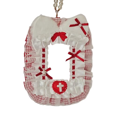 Soft Plüschkatzen Ohren Fotokardhalter Mit Elegantem Spitzenverkleidung Und Perlenkettenkartenkoffer Für Schlüsselbund Oder Rucksack Pendellury Feiertagsgeschenk Für Frauen von Psdndeww