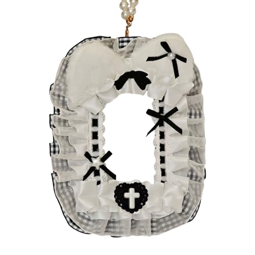 Soft Plüschkatzen Ohren Fotokardhalter Mit Elegantem Spitzenverkleidung Und Perlenkettenkartenkoffer Für Schlüsselbund Oder Rucksack Pendellury Feiertagsgeschenk Für Frauen von Psdndeww