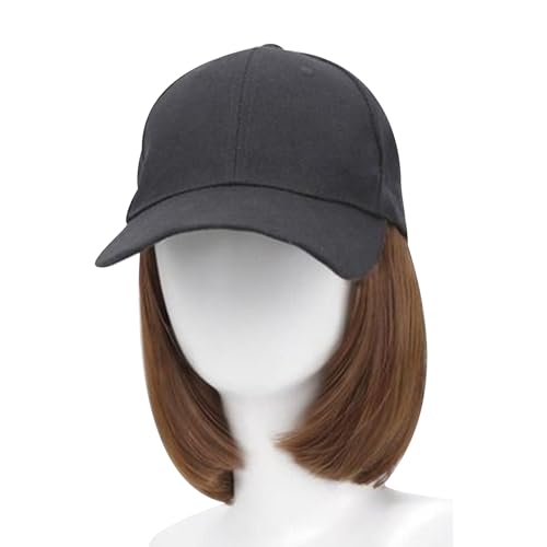 Synthetische Baseballhut Perücken Natürliche Farbe Straight Perücken Natürlich Erweiterung Synthetische Hutperücken Für Mädchen Einstellbar von Psdndeww