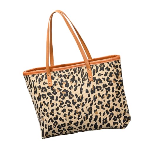 Trendy Leoparden Print Beach Bag Mit Geräumigen Innenräumen Leicht Zu Transportieren Umhängetaschen Freiläufig Urlaub Handtasche Für Tägliche Verwendung Leichter Umhängetasche von Psdndeww