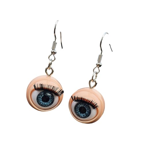 Unique Gothic Doll Eye Studs Ohrringe Punk Rock Accessoires Leichte Robuste Acryldesign Edgy Hip Hop Ohrstollen Gotische Doll Eye Ohrringe von Psdndeww