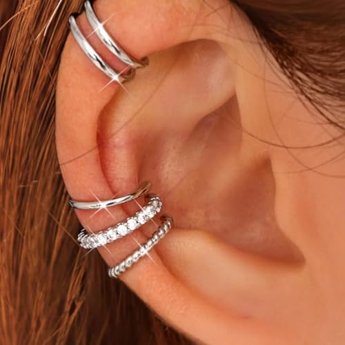 Verstellbare Knorpelohr Ohr Ohrringe 14K Gold Plattiert Hypoallergen Auf Schmuckzubehör Für Frauen Clip Auf Ohrringen Für Partys von Psdndeww