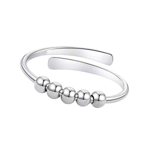 Verstellbare Perlenkupferringe Für Hochzeiten Und Partys Rotierende Perlen Design Für Lässige Und Formelle Outfits Modeperlenringe von Psdndeww