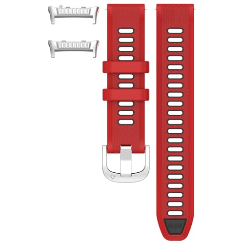 Weiches und flexibles Silikonarmband, elegantes zweifarbiges Silikonband, perfekt für Aktivitäten im Innen- und Außenbereich, rot/schwarz, Riemen von Psdndeww