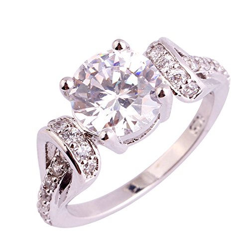 Psiroy Cocktail-Ehering mit 925er Sterlingsilber überzogen, künstlicher Amethyst Psiroy Cocktail-Ehering mit 925er Sterlingsilber überzogen, künstlicher Amethyst von Psiroy