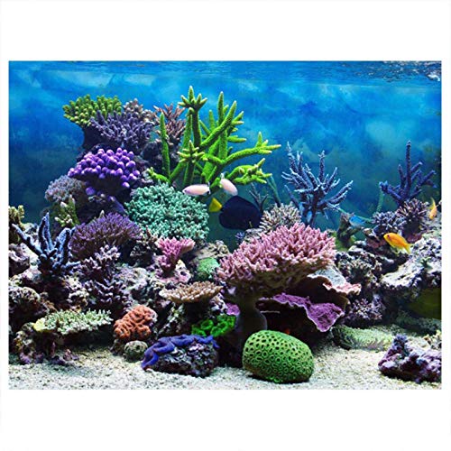 3D Effekt Aquarium Hintergrund Poster PVC Die Unterwasserwelt Aquarium Hintergrund Poster für Aquarium (91 * 50cm) von Pssopp