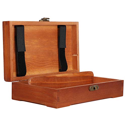 Fdit Holzstiftbox, Holzbox mit Klappdeckel, Massivholz-Bleistiftbox für Kinder Schreibwaren 20 x 11,5 x 5,3 cm von Pssopp