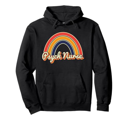 Psych Nurse im Retro-Stil, Regenbogen, psychiatrische Krankenschwester, für Herren und Damen Pullover Hoodie von Psych Nurse Nursing Clothing Co