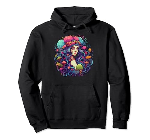 Mädchen Psychedelic Pullover Hoodie von Psychedelic Gifts