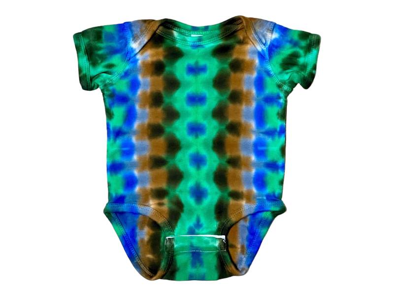 Tie Dye Baby Body Grün Dna Romper Creeper Säugling Größen Neugeborene 6 12 18 24 Monate Handgemacht Outfit Dusche Geschenk Psychedelic Zirkus von PsychedelicCircus