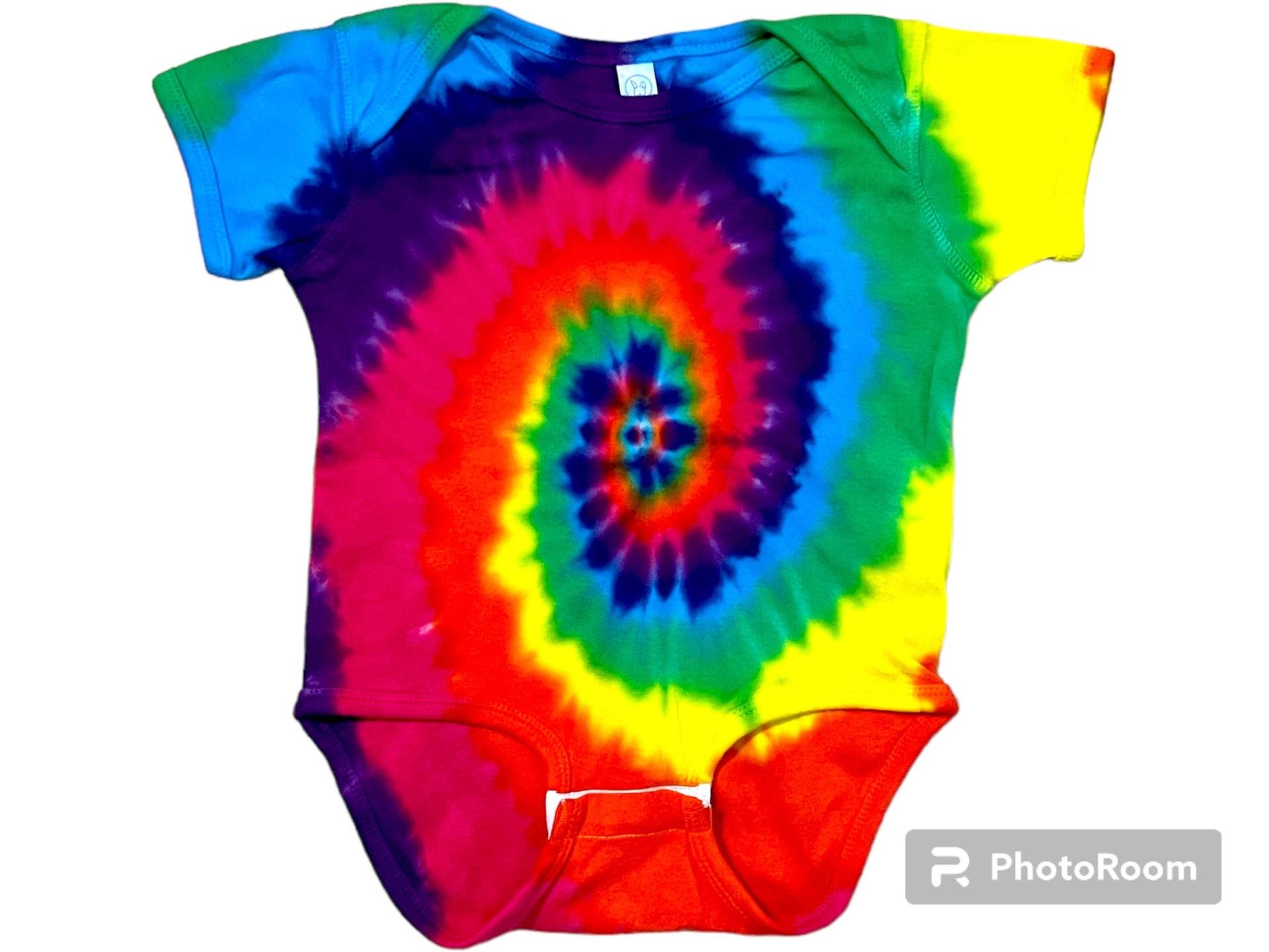 Tie Dye Baby Body Neon Spirale Regenbogen Swirl Strampler Säugling Neugeborene 6 12 18 24 Monate Handgemacht Outfit Dusche Handgemachtes Geschenk von PsychedelicCircus