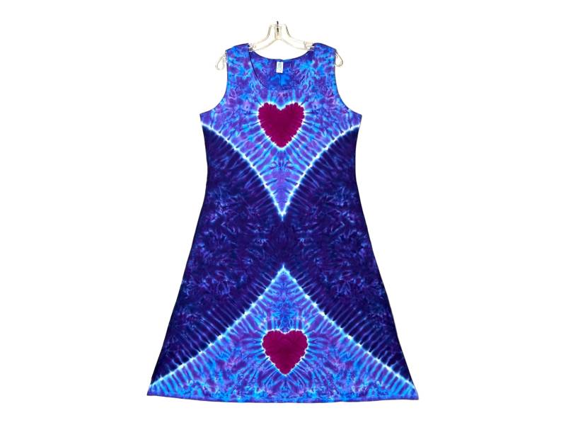 Tie Dye Herz Tank Kleid Handgemachtes Sommerkleid Aus Baumwolljersey Tie Dye Herz Tank Kleid Handgemachtes Sommerkleid Aus Baumwolljersey von PsychedelicCircus