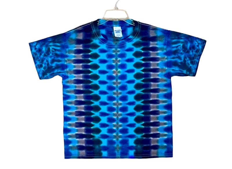 Tie Dye Kinder Shirt | Blaue Dna-Wabe Jugendgrößen 2-4T Xs 6-8 Kleine 10-12 Mittel 14-16 Große 18-20 Xl Handgefertigte Kinderkleidung von PsychedelicCircus