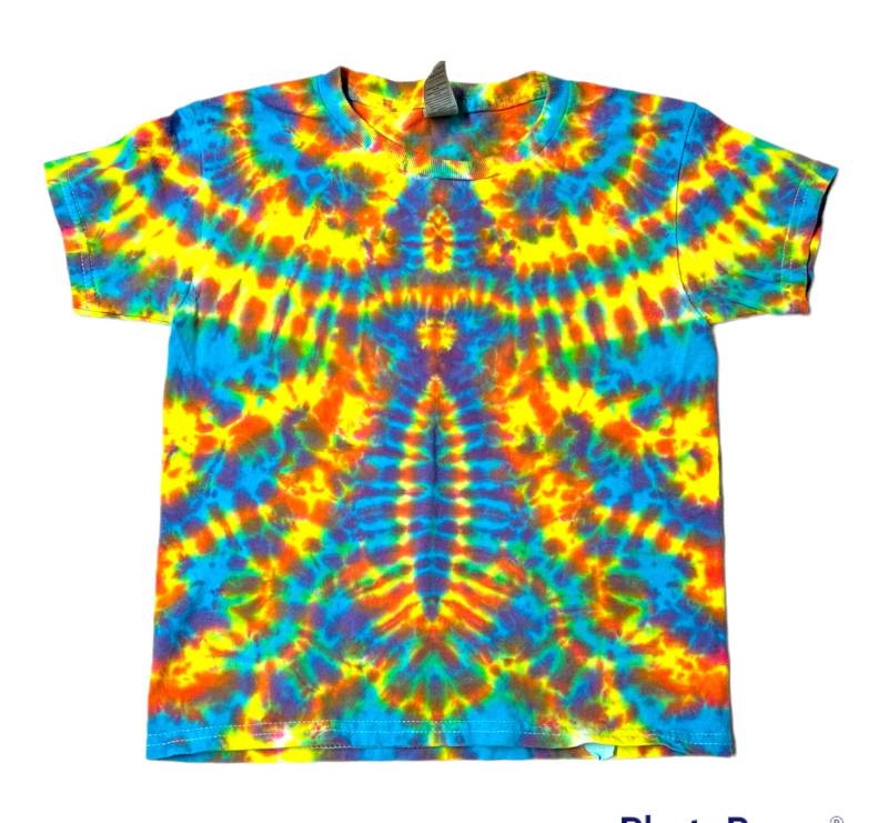 Tie Dye Kinder Shirt | Neon Regenbogen Phoenix Jugendgrößen 2-4T Xs 6-8 Small 10-12 Medium 14-16 Large 18-20 Xl Handgefertigte Kinderkleidung von PsychedelicCircus