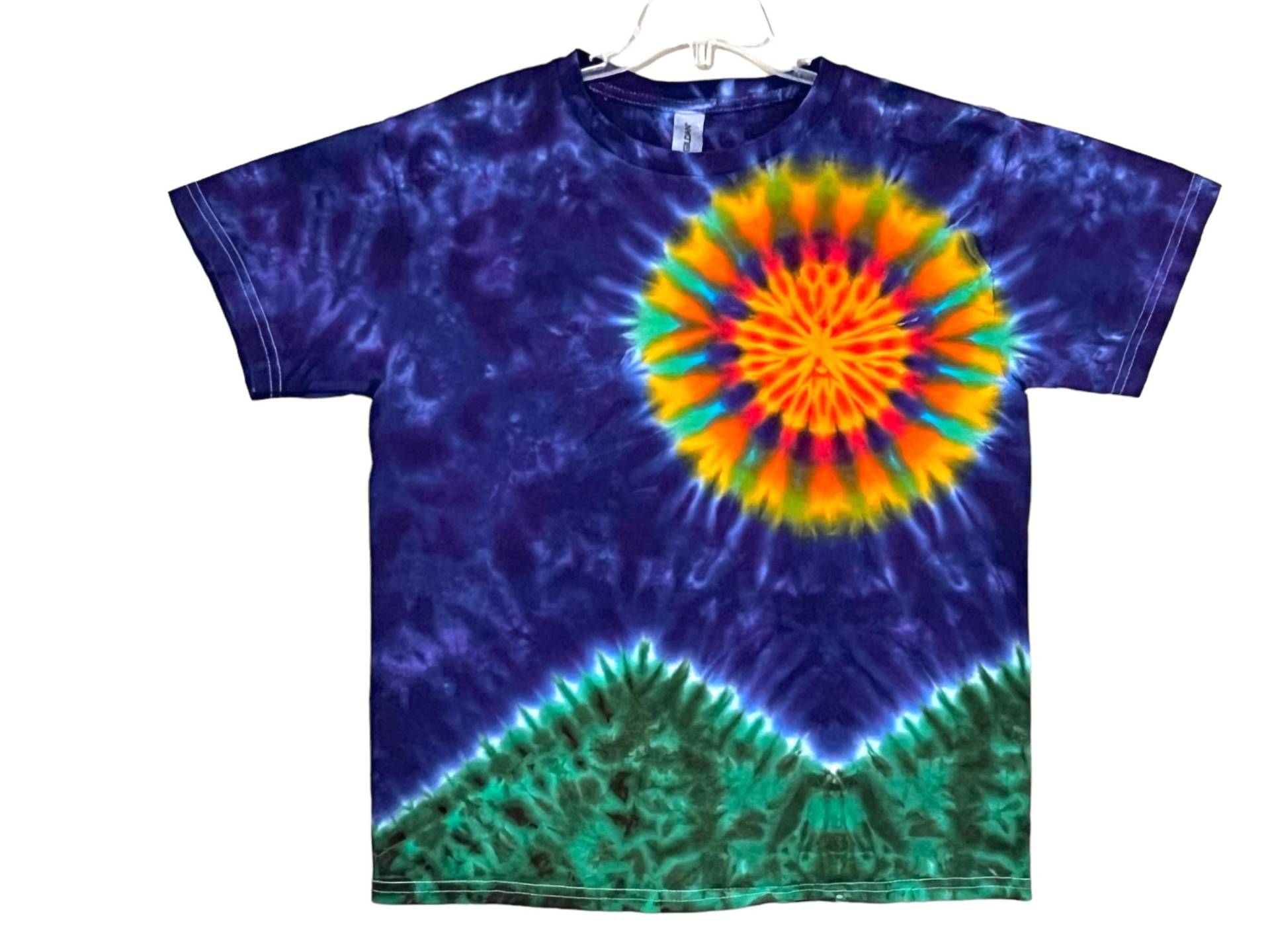 Tie Dye Kinder Shirt | Sonne Berge Natur Jugendgrößen 2-4T Xs, 6-8 Small, 10-12 Med, 14-16 Large, 18-20 Xl Handgefertigte Kinderkleidung von PsychedelicCircus