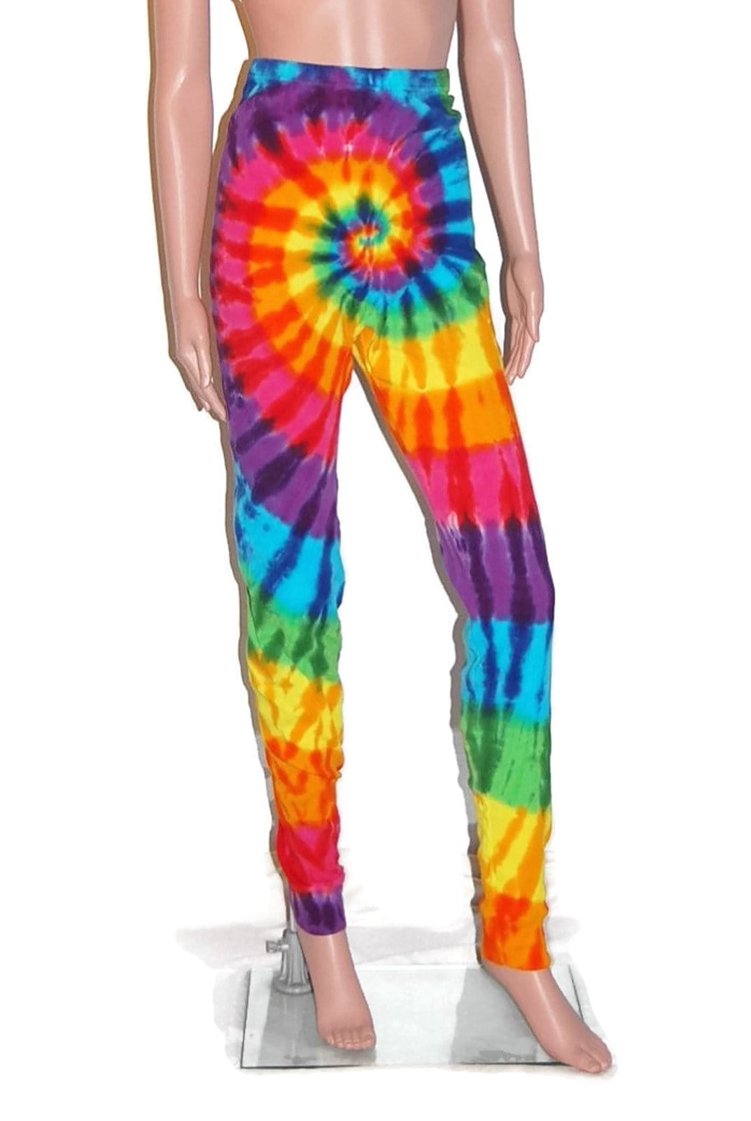 Tie Dye Leggings Regenbogen Spirale Swirl Psychedelic Long Johns Small Medium Large Xl 2X Handgemacht Hippie Boho Handgefärbt von PsychedelicCircus