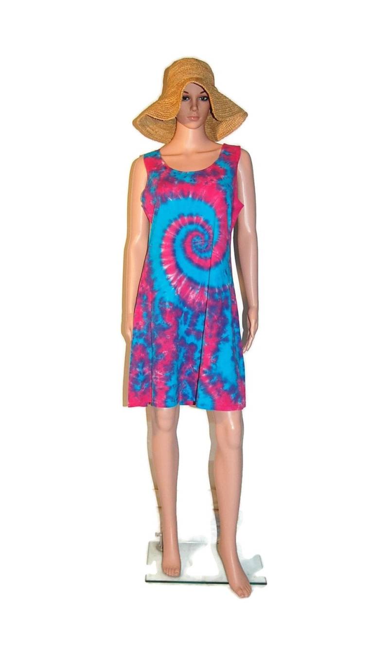 Tie Dye Mini Kleid Hot Pink & Türkis Spiral Blotter Psychedelic Tye Dye Damen Kurzes Tankkleid Hippie Sm Med Lg Xl 2X 3X Handmade Tie Dye Mini Kleid Hot Pink & Türkis Spiral Blotter Psychedelic Tye Dye Damen Kurzes Tankkleid Hippie Sm Med Lg Xl 2X 3X Handmade von PsychedelicCircus