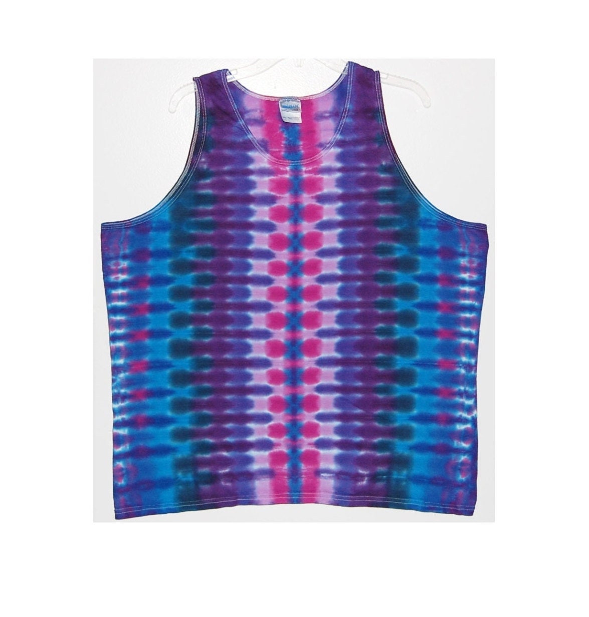 Tie Dye Tank Top Psychedelic Lila Dna Wabe Tye Dye Herren Sm Med Lg Xl 2X 3X Hippie Art Boho Handgefertigt T / von PsychedelicCircus