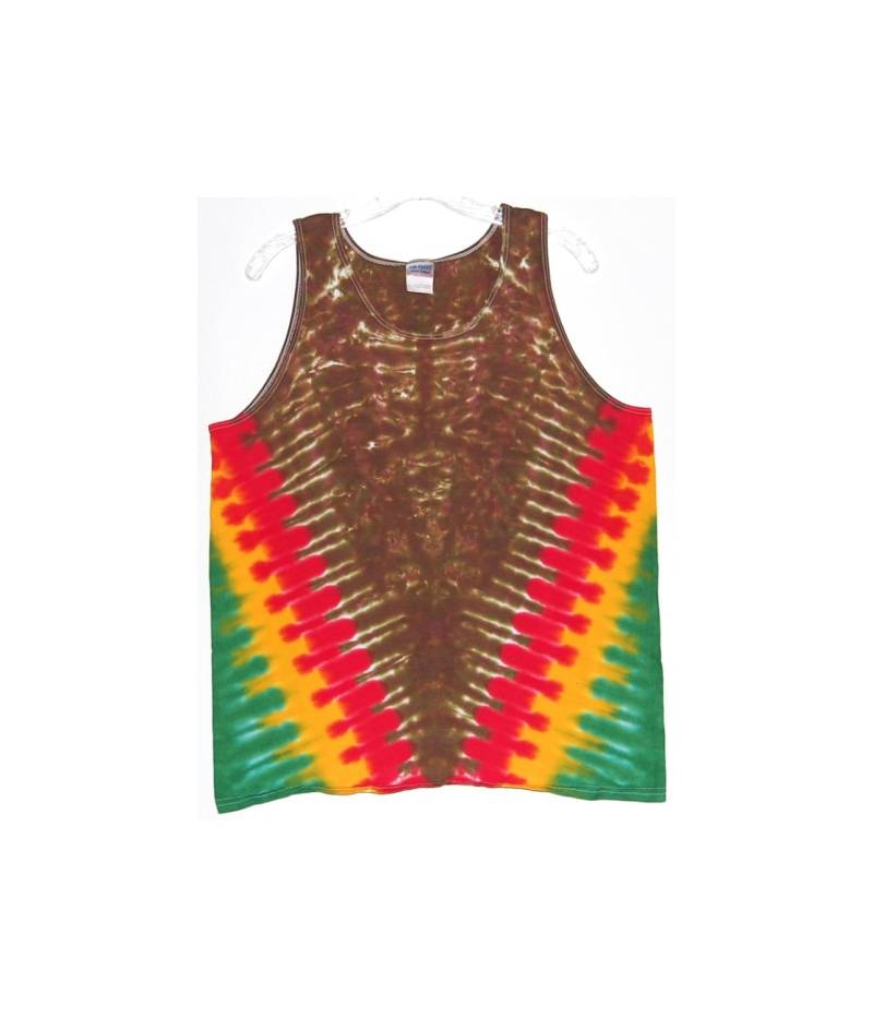 Tie Dye Tank Top Psychedelic Rasta V Blotter Scrunch Tye Dye Herren Sm Med Lg Xl 2X 3X Hippie Art Boho Handgefertigt Marley T / von PsychedelicCircus