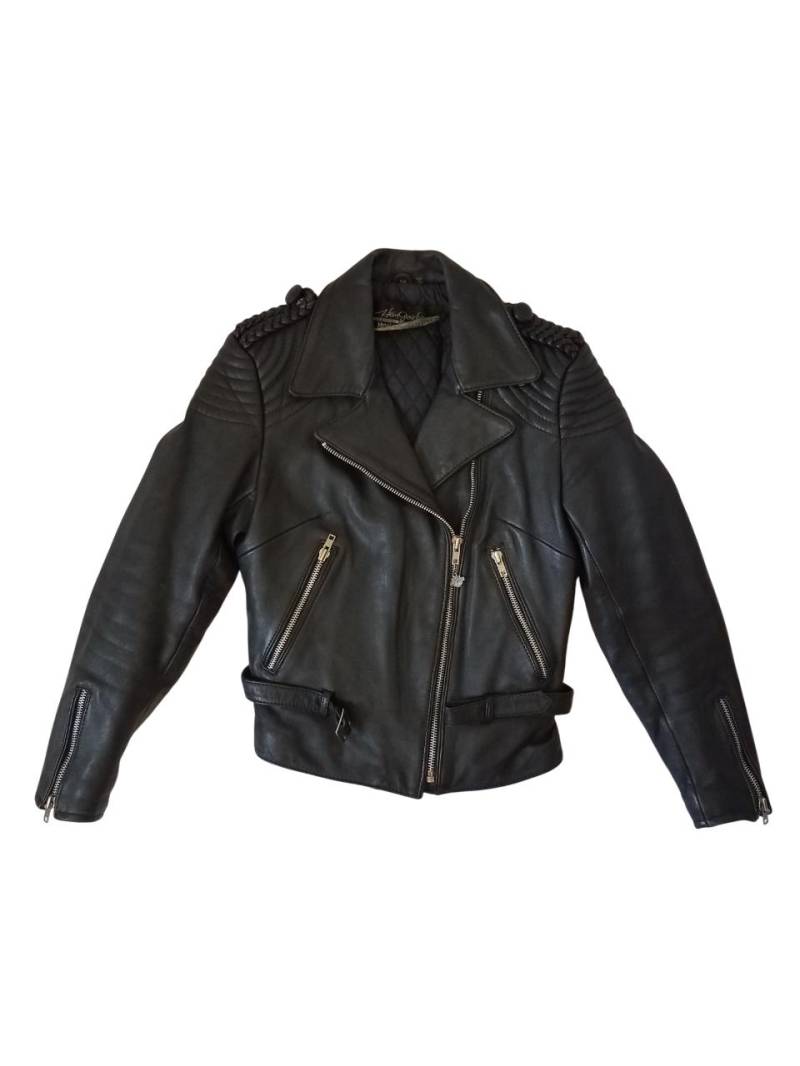 Hein Gericke Harley Davidson Motorradjacke Vintage 1980Er Jahre Damen Slim Cut Leder Bikerjacke Gestepptes Futter Größe 38 von PsychedelicVtgCafe