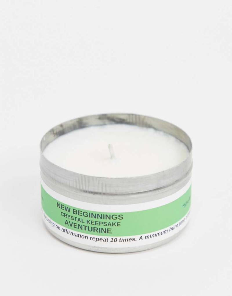 Psychic Sisters - New Beginnings Crystal Infused Affirmation - Kerze-Keine Farbe von Psychic Sisters