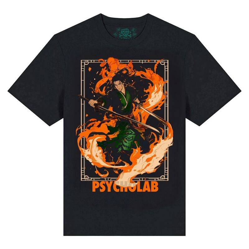 Psycholab Fire T-Shirt schwarz in XL von Psycholab