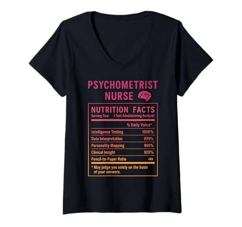 Damen Lustige Psychometrist Krankenschwester T-Shirt mit V-Ausschnitt von Psychometrist Nurse Gifts & apparels