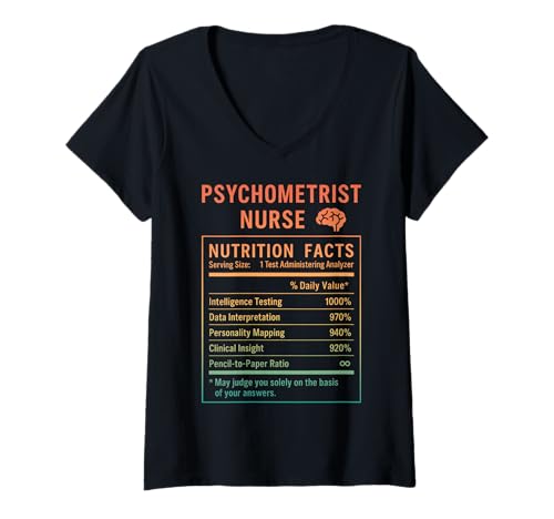 Damen Lustige Psychometrist Krankenschwester T-Shirt mit V-Ausschnitt von Psychometrist Nurse Gifts & apparels