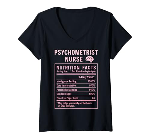 Damen Lustige Psychometrist Krankenschwester T-Shirt mit V-Ausschnitt von Psychometrist Nurse Gifts & apparels
