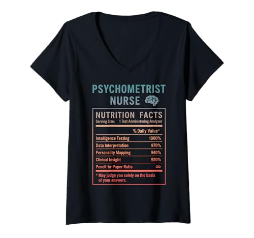 Damen Lustige Psychometrist Krankenschwester T-Shirt mit V-Ausschnitt von Psychometrist Nurse Gifts & apparels
