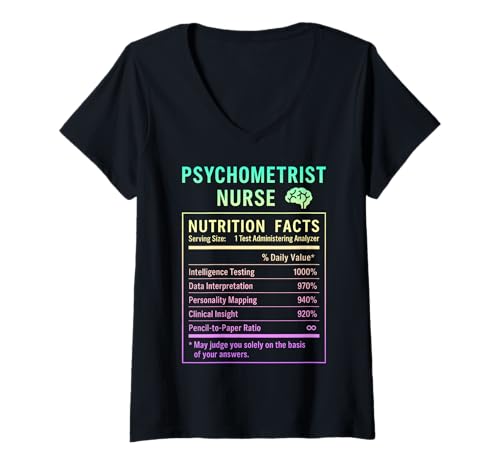 Damen Lustige Psychometrist Krankenschwester T-Shirt mit V-Ausschnitt von Psychometrist Nurse Gifts & apparels