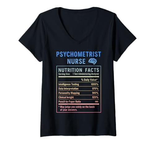 Damen Lustige Psychometrist Krankenschwester T-Shirt mit V-Ausschnitt von Psychometrist Nurse Gifts & apparels