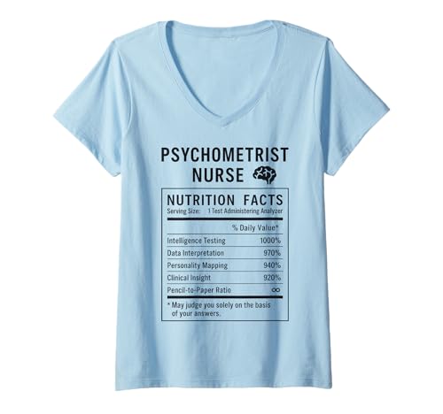 Damen Lustige Psychometrist Krankenschwester T-Shirt mit V-Ausschnitt von Psychometrist Nurse Gifts & apparels
