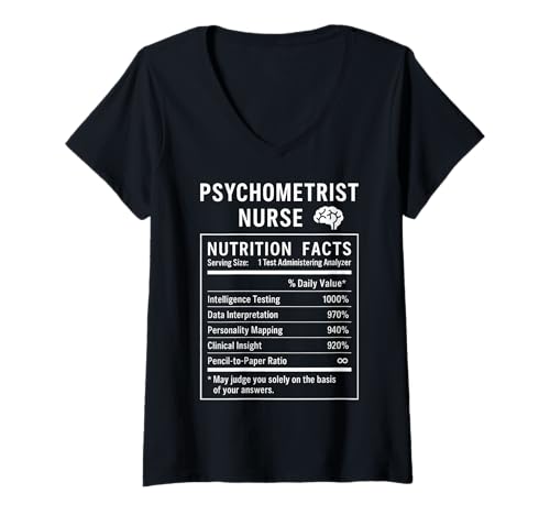 Damen Lustige Psychometrist Krankenschwester T-Shirt mit V-Ausschnitt von Psychometrist Nurse Gifts & apparels