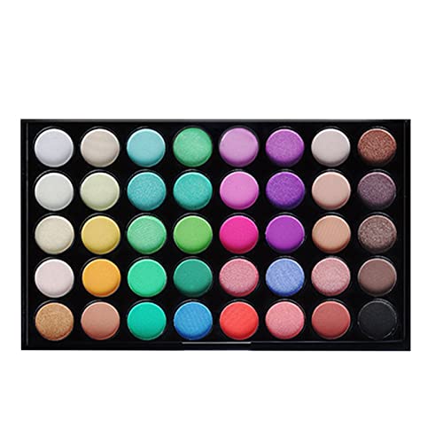 40 Farben Lidschatten-Palette, Matt, Schimmernd, Make-up-Palette, Aquarell-Pigment, Kosmetik-Make-up-Set Für Frauen Und Mädchen(B) von Psytfei