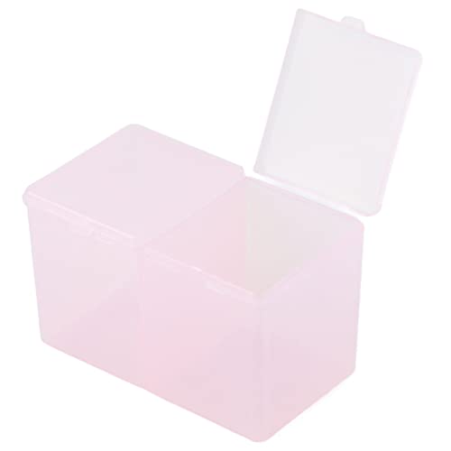 Make-up Baumwolle Pad Lagerung Box Klar Baumwolle Tupfer Organizer Halter Schmuck Fall Container Transparent Entferner Papier Desktop-Tool Lagerung(Rosa) von Psytfei