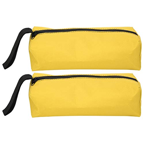 Psytfei 2 Stücke Tragbare Hand Werkzeug Lagerung Tasche Schwarz Lagerung Halter Reparatur Hand Werkzeuge Organizer Mit Armband Portabletoolbox(Gelb) von Psytfei