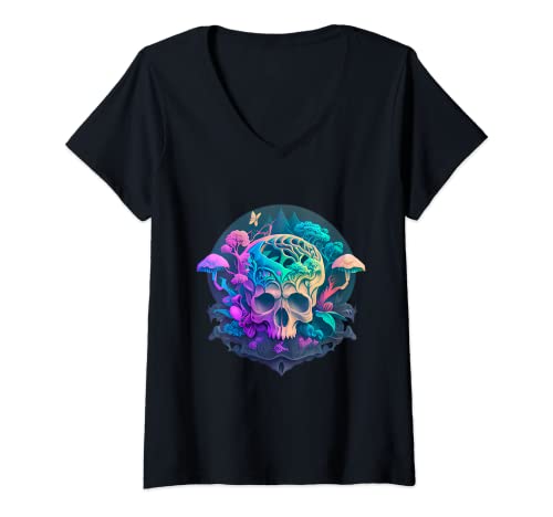 Damen Psytrance Goa Psychedelic Raver Festival T-Shirt mit V-Ausschnitt Damen Psytrance Goa Psychedelic Raver Festival T-Shirt mit V-Ausschnitt von Psytrance Goa Psychedelic Festival Kleidung
